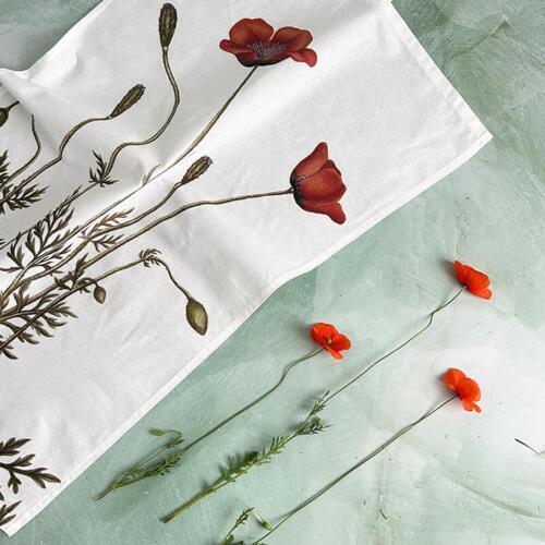 ORGANIC KITCHEN TOWEL - Corn Poppy