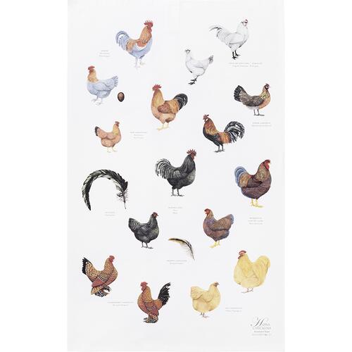 ORGANIC TEA TOWEL - Chickens - OUT OF STOCK