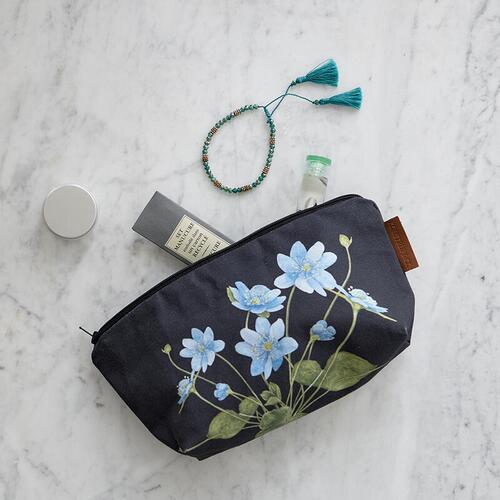 COSMETIC BAG - Blue anemone (with bottom) - OUT OF STOCK