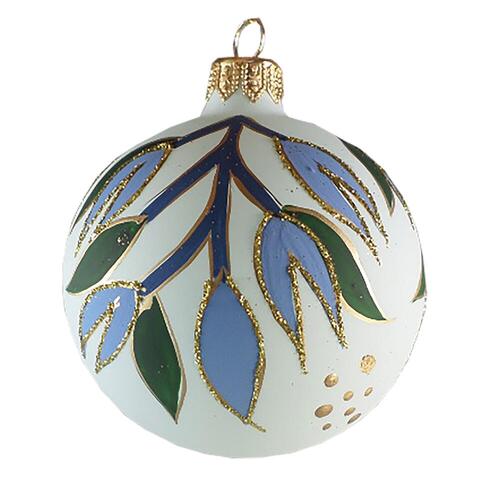 GLASS ORNAMENT - Misteltoe (blue/green) - OUT OF STOCK