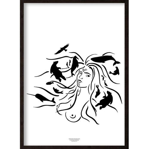 Mère de la mer (noir et blanc) - ART PRINT - CHOISIR LA TAILLE