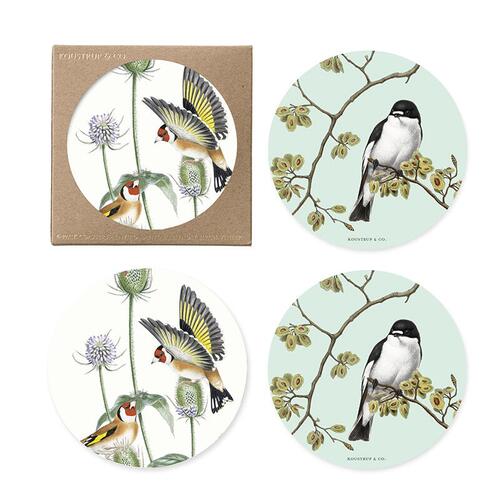 COASTERS - Garden birds - 4-pack - out of stock