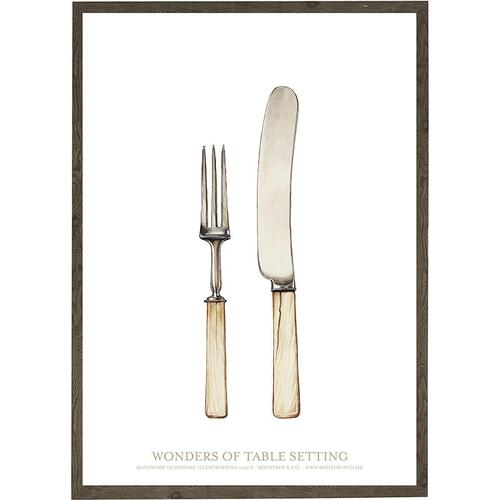 Fork and knive - ART PRINT - CHOISISSEZ LA TAILLE