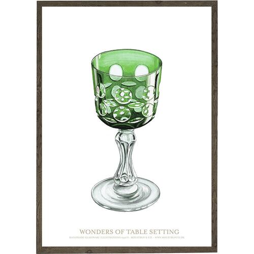 ART PRINT - Glassware clear and green - CHOOSE SIZE