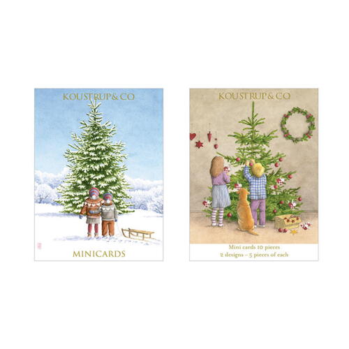 Minikort børn og juletræ