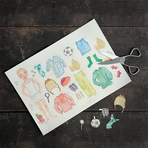 Påklædningsdukke - Dreng