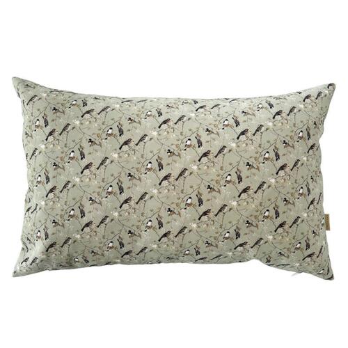 CUSHION COVER 40x60 cm - Organic Cotton - Garden Birds Pattern - PRE-ORDER (Arrives mid March 2026)