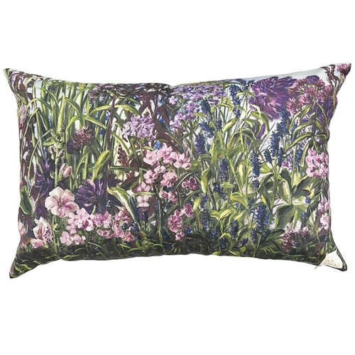 HOUSSE DE COUSSIN 60x40 cm - Coton bio - Anne Just Pink flox - EN PRÉCOMMANDE (Arrive mi-mars 2026)