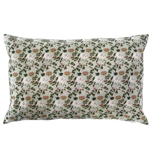 CUSHION COVER 60x40 cm - Organic Cotton - FD Green pattern - PRE-ORDER (Arrives mid-March 2026)