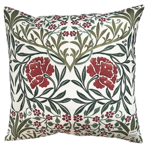 PUDE COVER 50x50 cm - Øko Bomuld - Morris Oxford red - TIL FORUDBESTILLING (Kommer i midten af marts 2026)