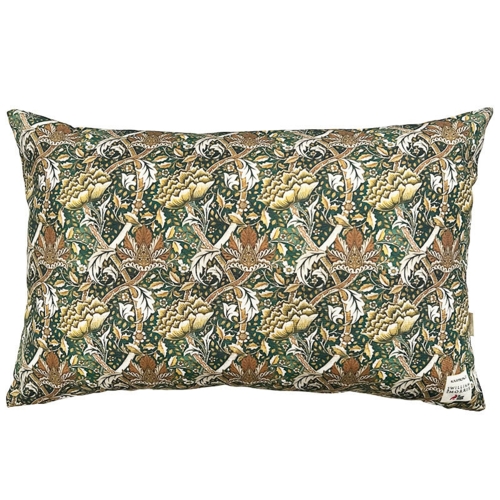 PUDE COVER 60x40 cm - Øko Bomuld - Morris Windrush green pattern - TIL FORUDBESTILLING (Kommer i midten af marts 2026)