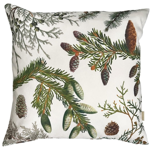 PUDE COVER 50x50 cm - Øko Bomuld - Pine trees - TIL FORUDBESTILLING (Kommer i midten af marts 2026)