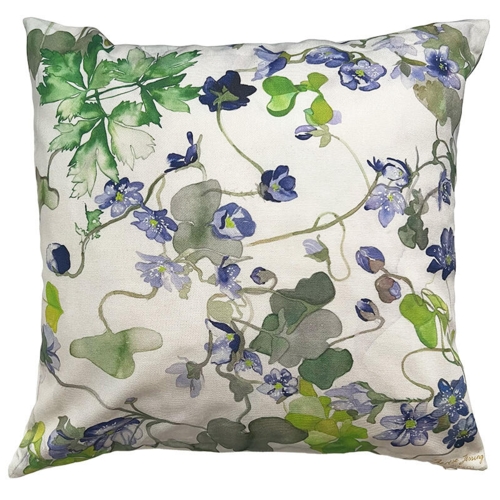 HOUSSE DE COUSSIN 50x50 cm - Coton bio - TJ Blue anemone - EN PRÉCOMMANDE (Arrive mi-mars 2026)
