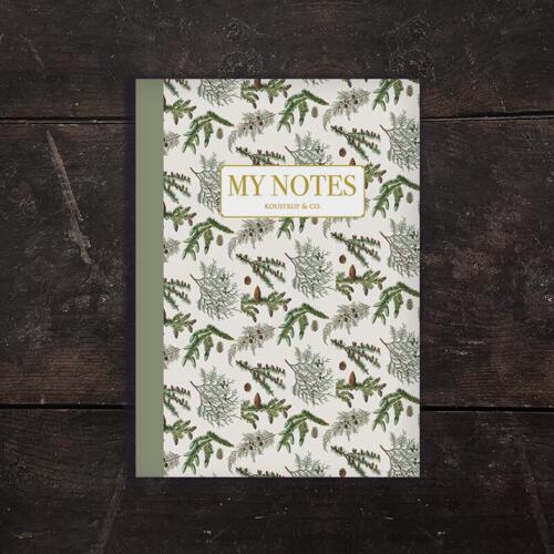 Noteshæfte - Pine Trees pattern - TIL FORUDBESTILLING (kommer i slutningen af august)