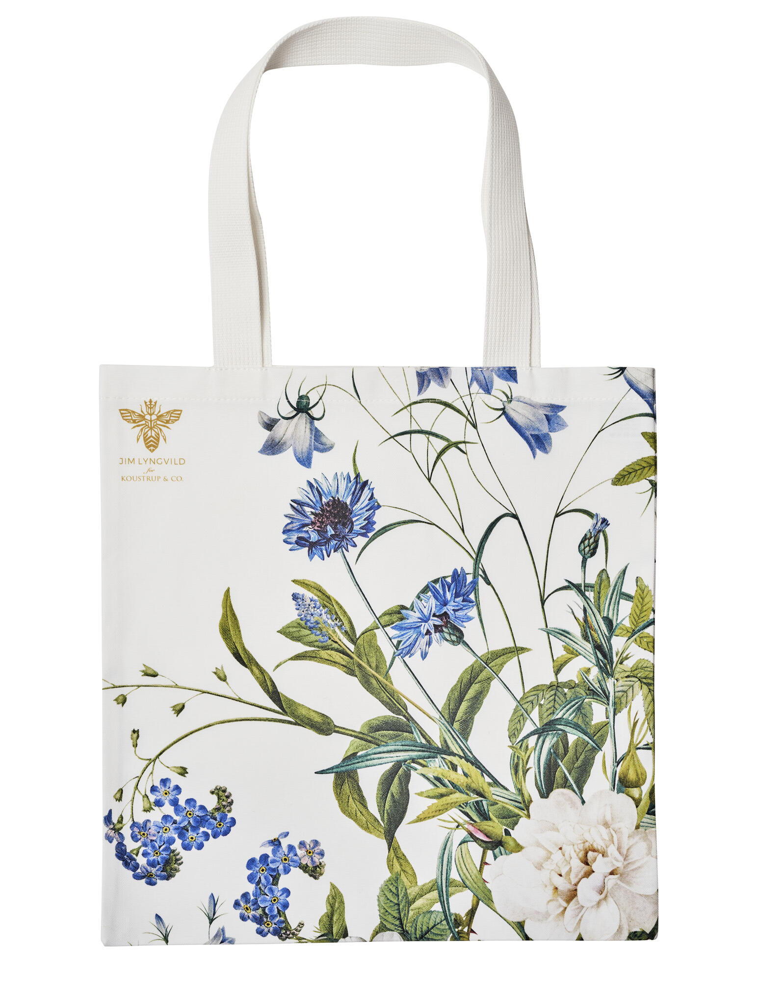 ORGANIC TOTE BAG - Blue Flower Garden JL, NEW PRODUCTS, €23.50, NEW PRODUCTS, Koustrup & Co., 5711612043839