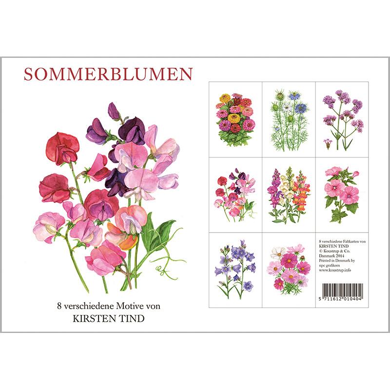 SUMMERBLUMEN - 8 kort (tyska) - INTE I LAGER