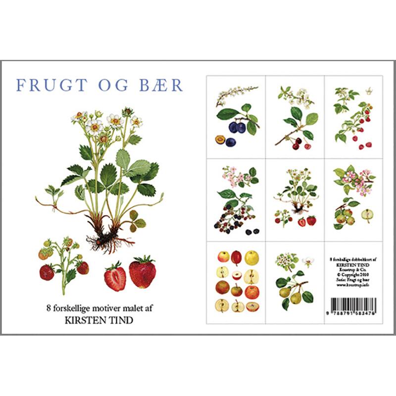 FRUIT AND BERRIES - 8 cards (danish)