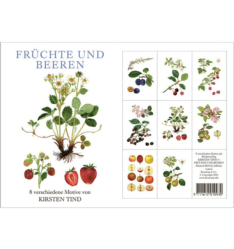 FRUITS ET BAIES - 8 cartes (allemand)