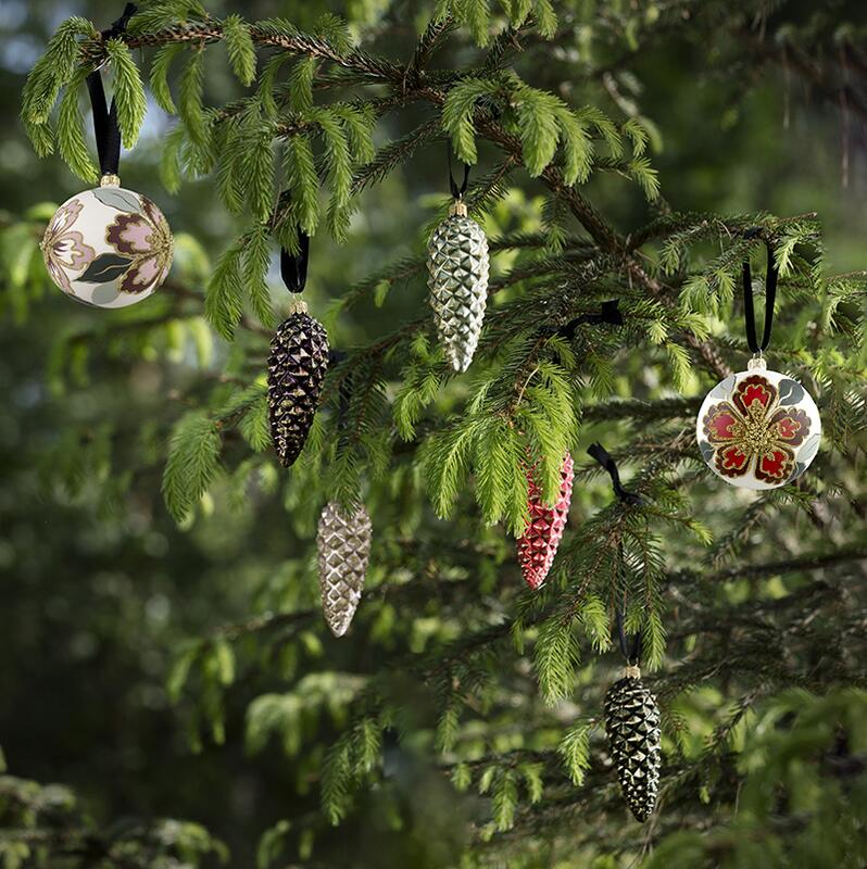 KERSTBAL - roze/bordeaux