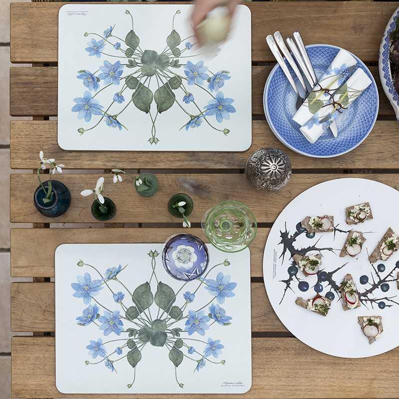 PLACEMAT - Blue anemone