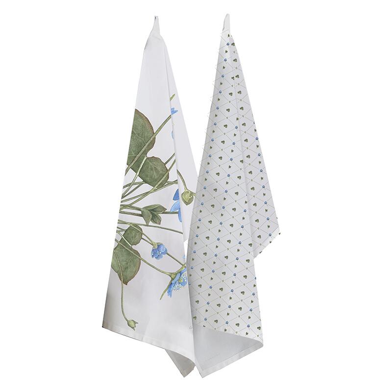 ORGANIC TEA TOWEL - Blue anemone - OUT OF STOCK