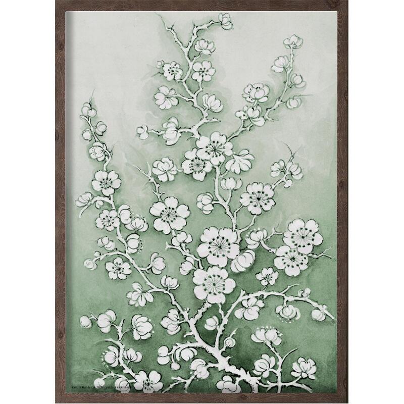 Cherry blossom green - ART PRINT - CHOOSE SIZE