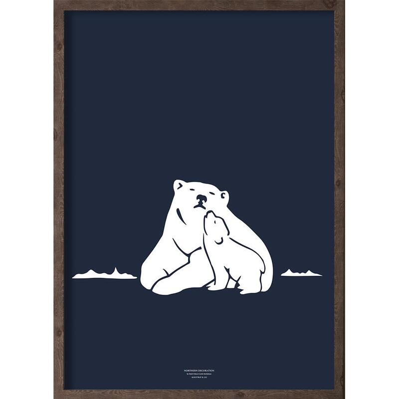 Nanoq (arktisk mörkblå) - KONSTUTSKRIFT - VÄLJ STORLEK