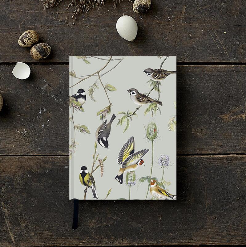 Sketch book with birds