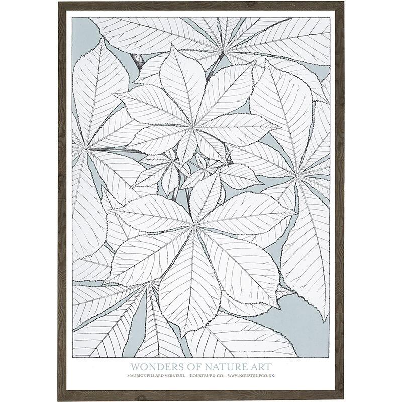 ART PRINT - Leaves grey - CHOOSE SIZE