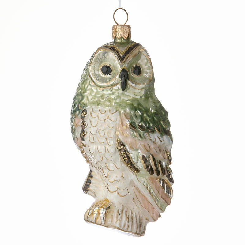 GLASS OWL Green/pink - For pre-order - Coming in October