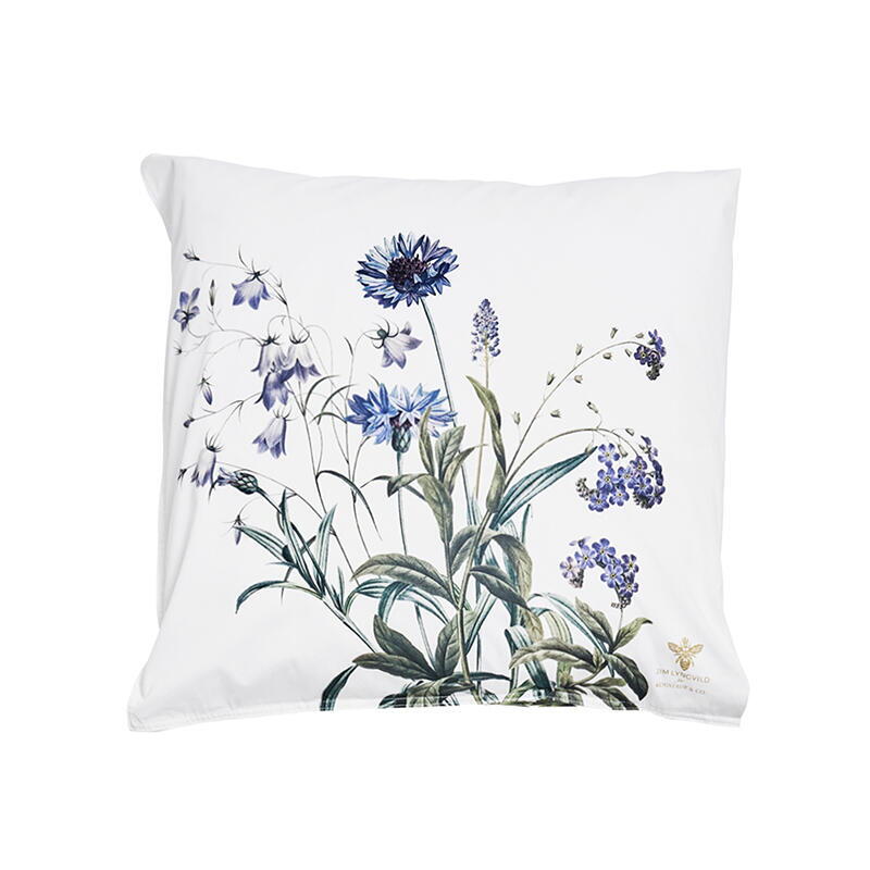 Organic cushion cover - Blue Flower garden JL