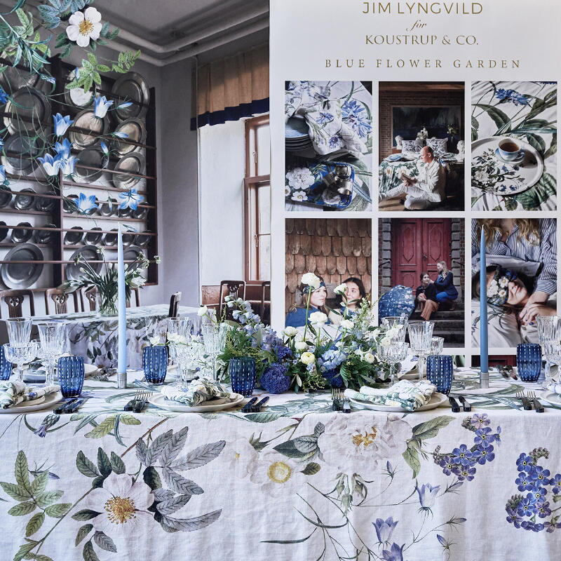 TABLE CLOTH - Blue Flower Garden JL