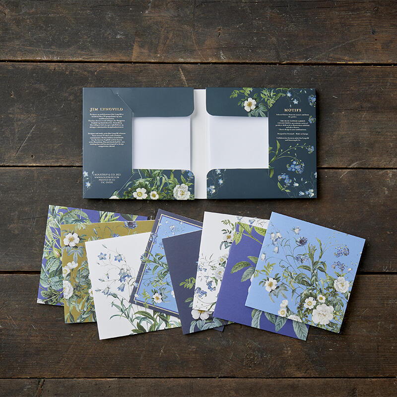 BLUE FLOWER GARDEN - Square card folder