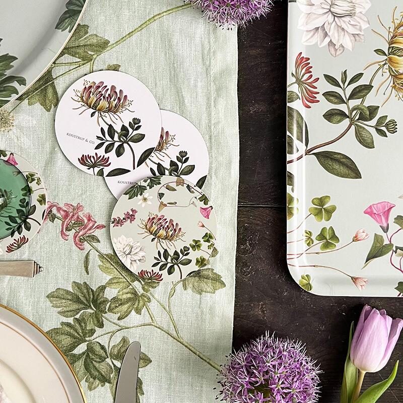 Glass coaster - The Flora Danica Atlas - 4-pack