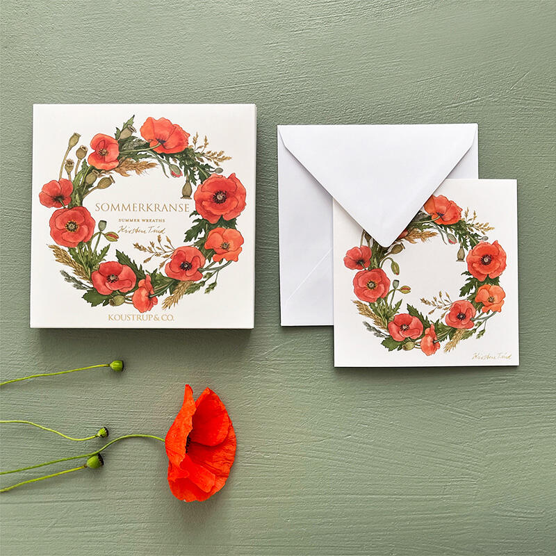 SUMMER WREATHS - Square card folder