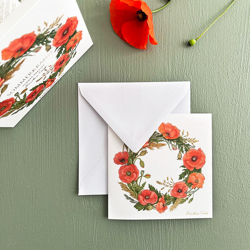 SUMMER WREATHS - Square card folder