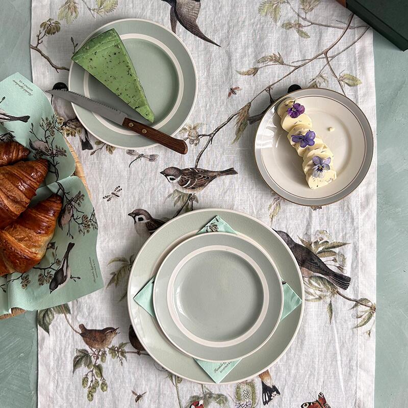 Runner da tavola in lino - Uccelli