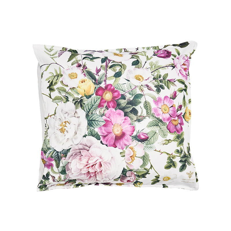 Organic cushion cover - Rose Flower garden JL 80x80 cm