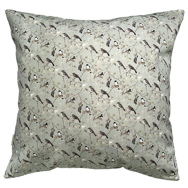 Pillow Cover 50x50 cm - Organic cotton - Garden Birds Pattern - PRE-ORDER (Arrives mid-March 2026)