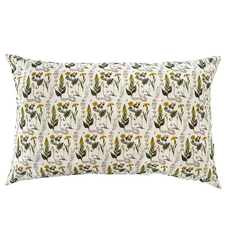 CUSHION COVER 40x60 cm - Organic cotton - Yellow Flowers Pattern - PRE-ORDER (Arrives mid-March 2026)