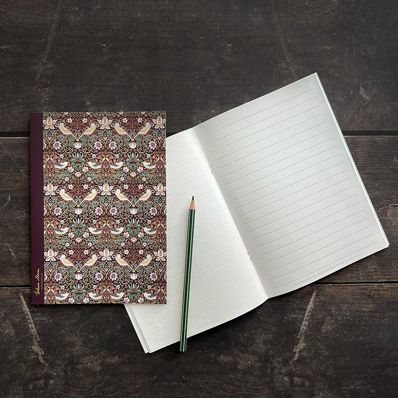 Noteshæfte - Strawberry thief pattern WM