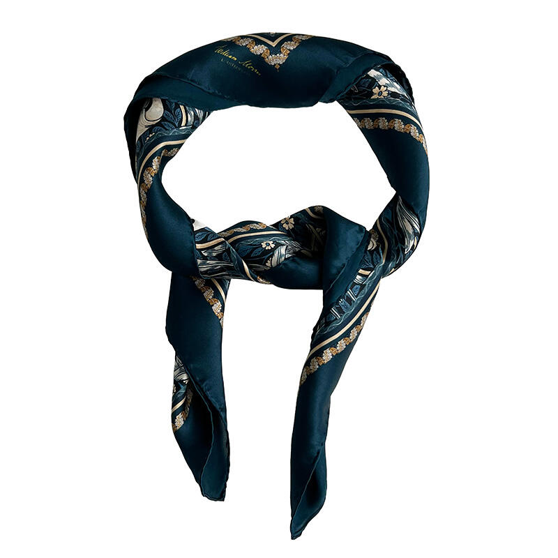 SILKETØRKLÆDE - Morris Pimpernel blue - 90 cm