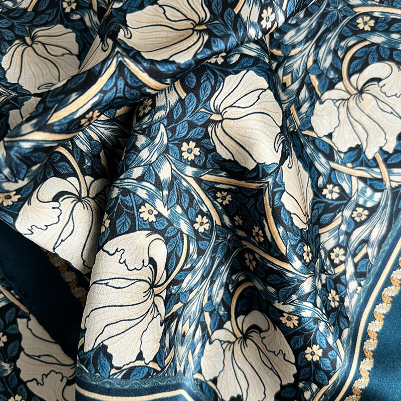 SILKETØRKLÆDE - Morris Pimpernel blue - 90 cm