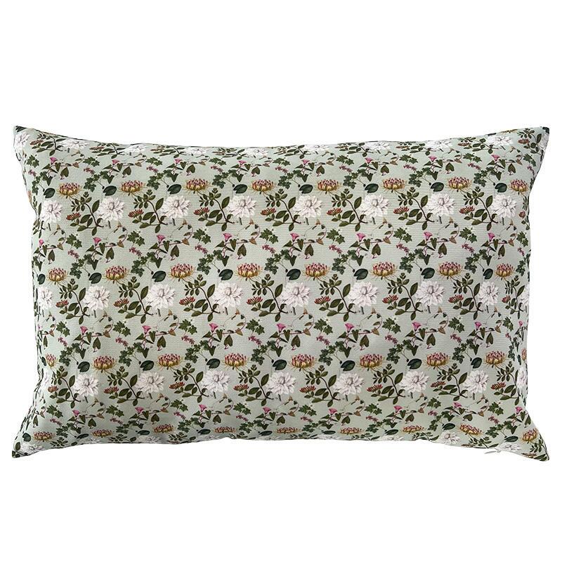 CUSHION COVER 60x40 cm - Organic Cotton - FD Green pattern - PRE-ORDER (Arrives mid-March 2026)