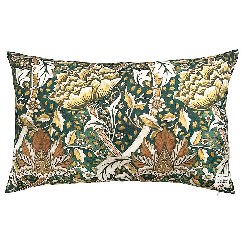 PUDE COVER 60x40 cm - Øko Bomuld - Morris Windrush green - TIL FORUDBESTILLING (Kommer i midten af marts 2026)