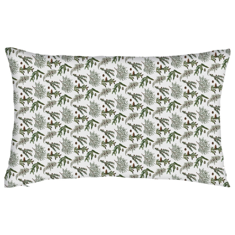PUDE COVER 60x40 cm - Øko Bomuld - Pine trees pattern - TIL FORUDBESTILLING (Kommer i midten af marts 2026)