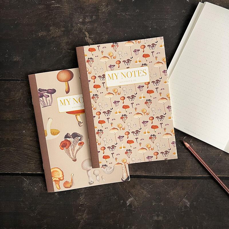Anteckningshäfte - FD Mushrooms pattern