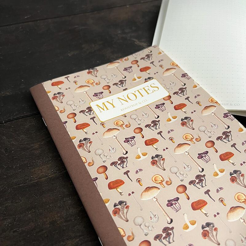 Anteckningshäfte - FD Mushrooms pattern