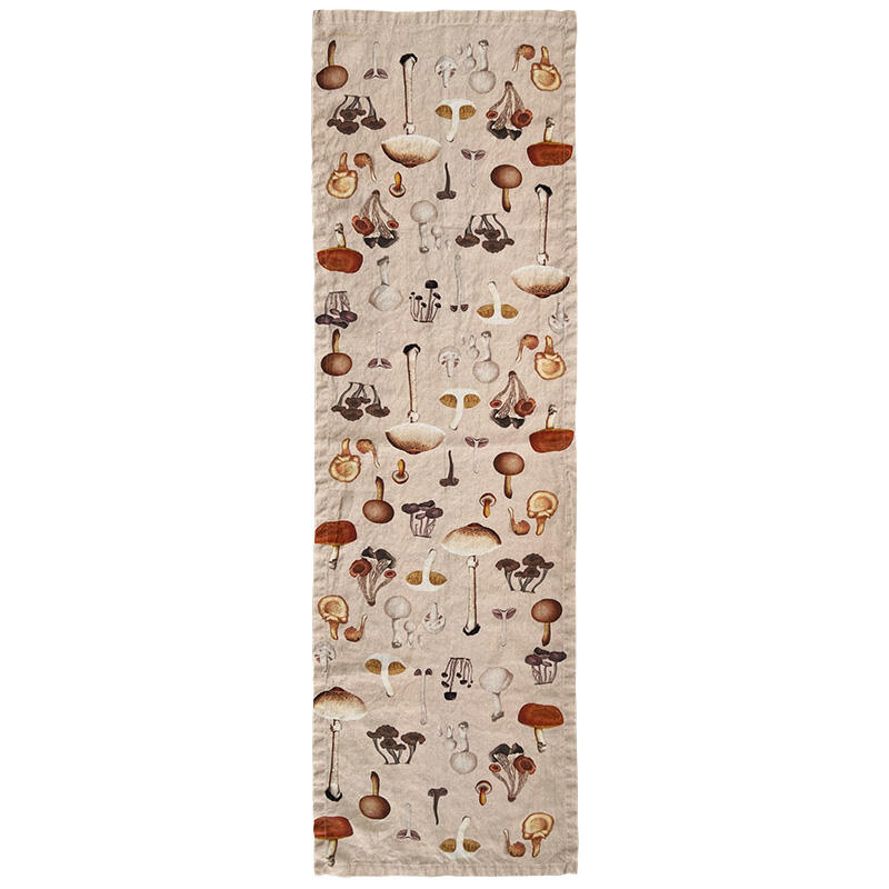 Linen Table Runner - FD Mushrooms - Available for Pre-order (Arrives March 15, 2026)