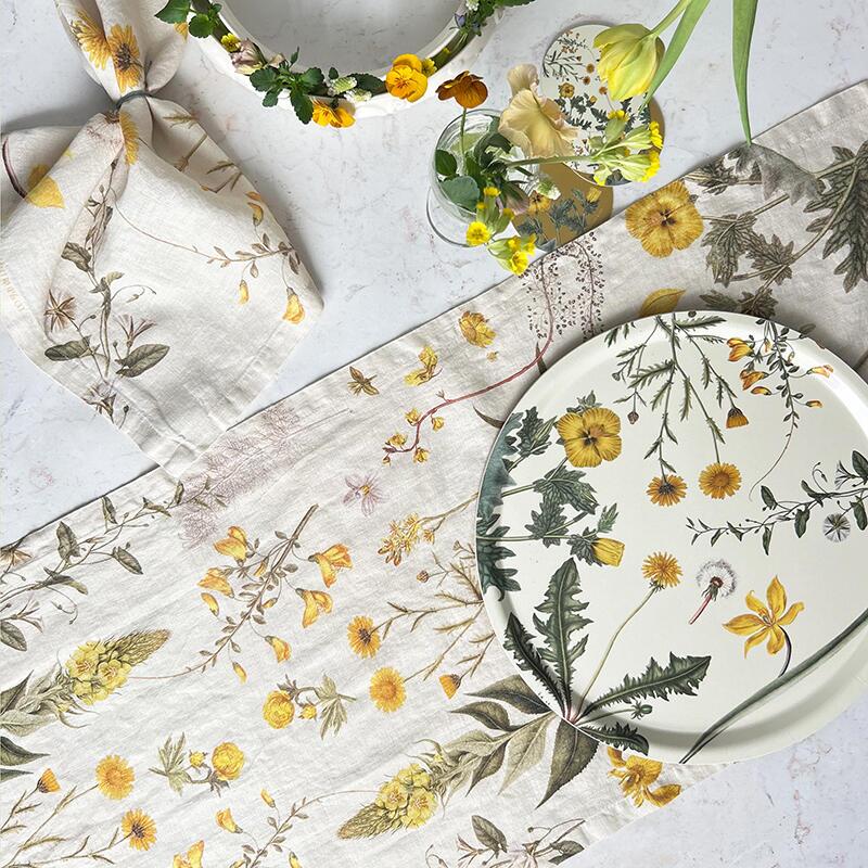 Chemin de table en lin - FD yellow